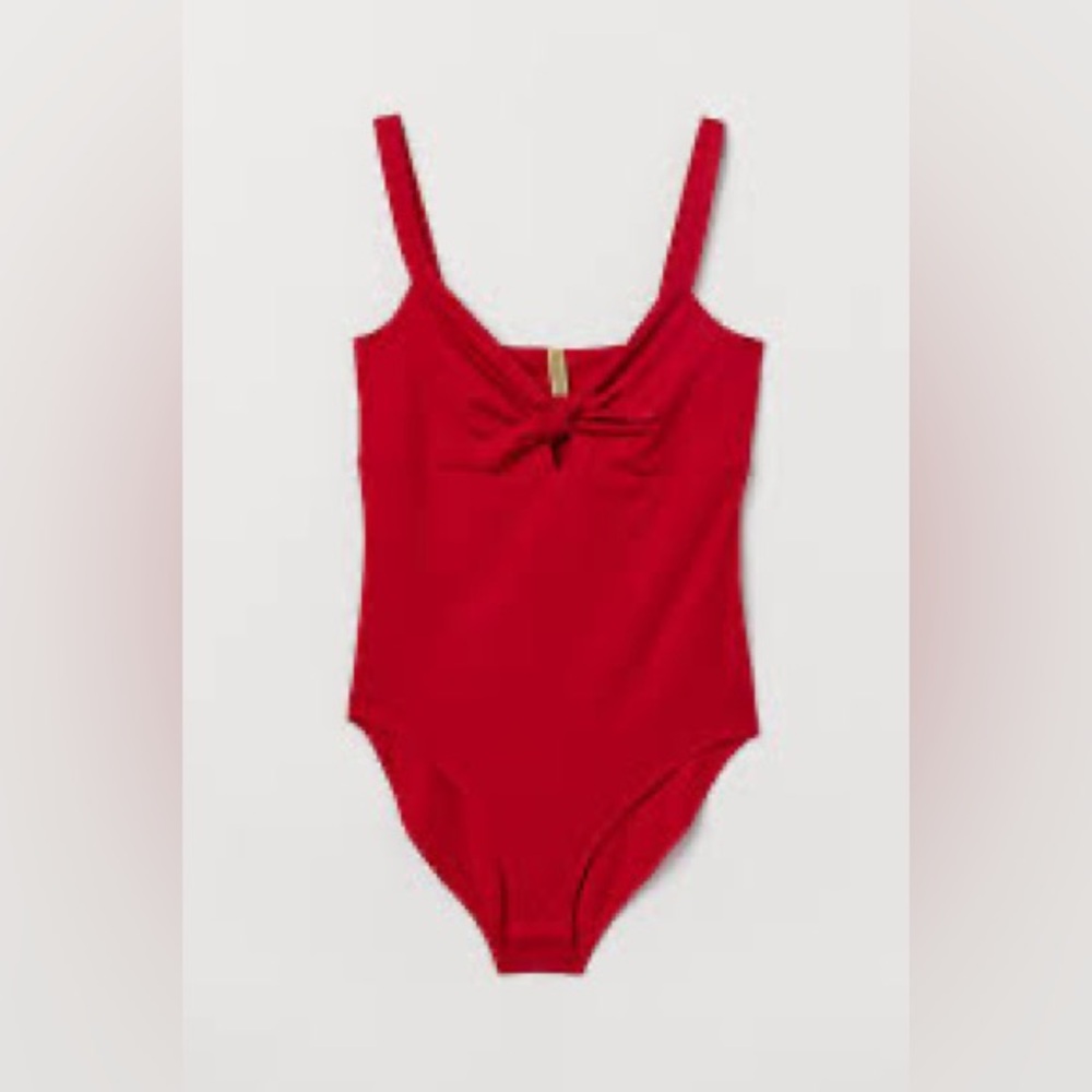 H&M divided red bodysuit